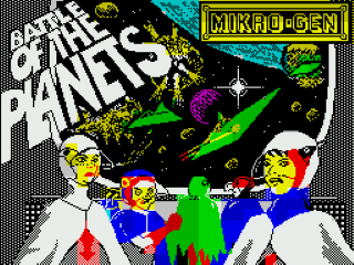 Battle of the Planets title screen for ZX Spectrum